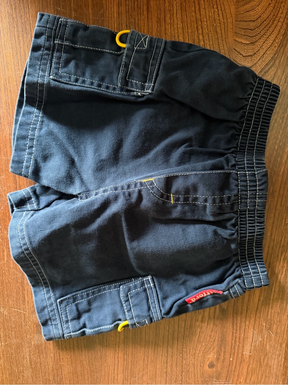 Vintage Clifford Navy Cargo Shorts with Yellow Accent